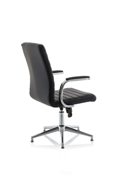 Ezra Medium Back Leather Executive Office Chair with Arms