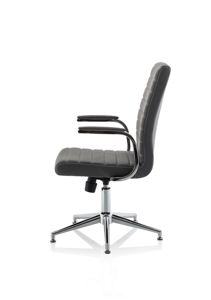 Ezra Medium Back Leather Executive Office Chair with Arms