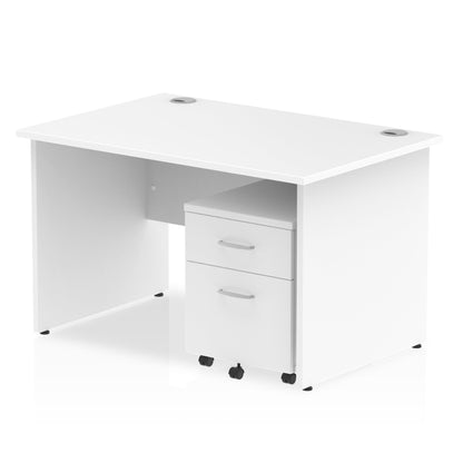 Impulse Panel End Straight Desk With Mobile Pedestal