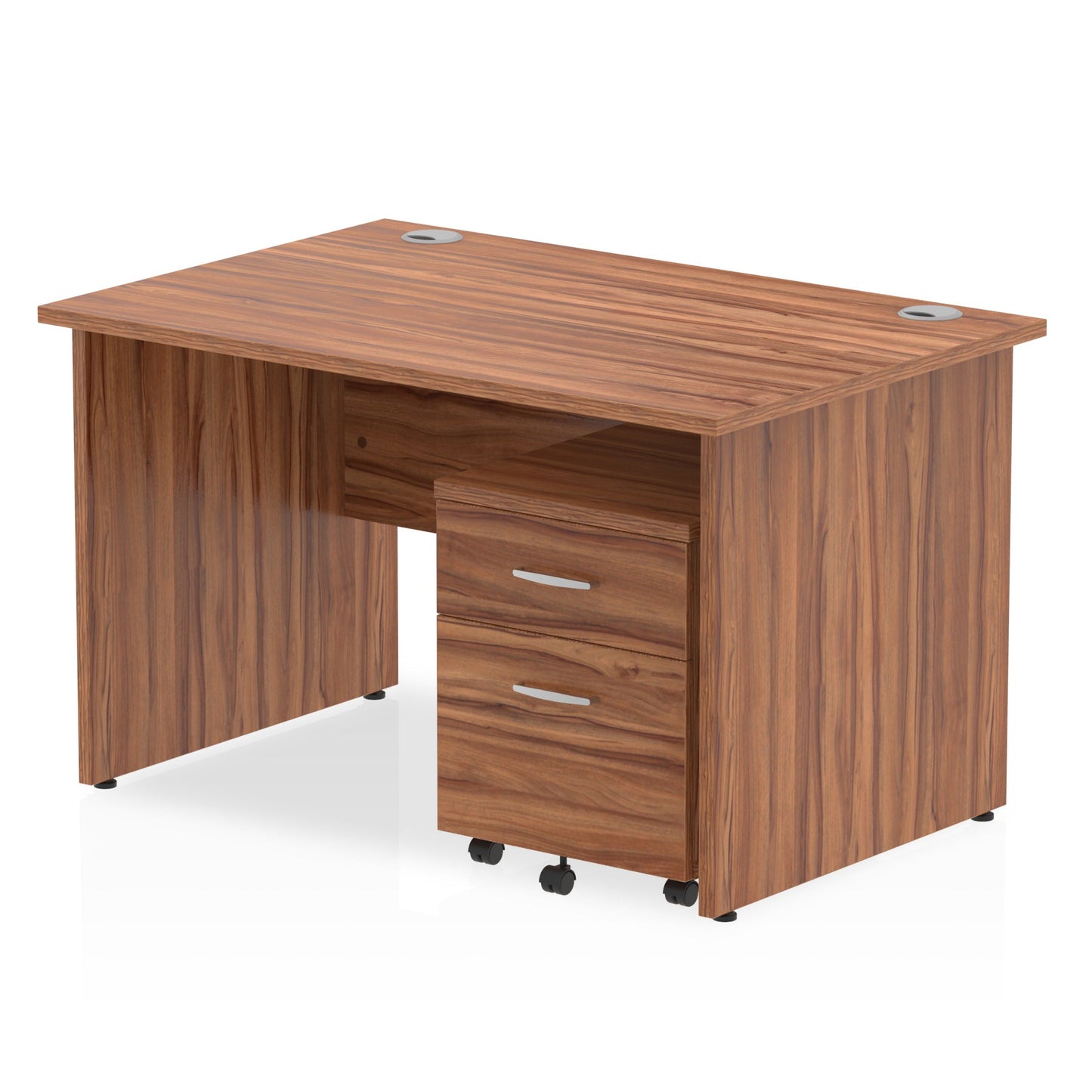 Impulse Panel End Straight Desk With Mobile Pedestal