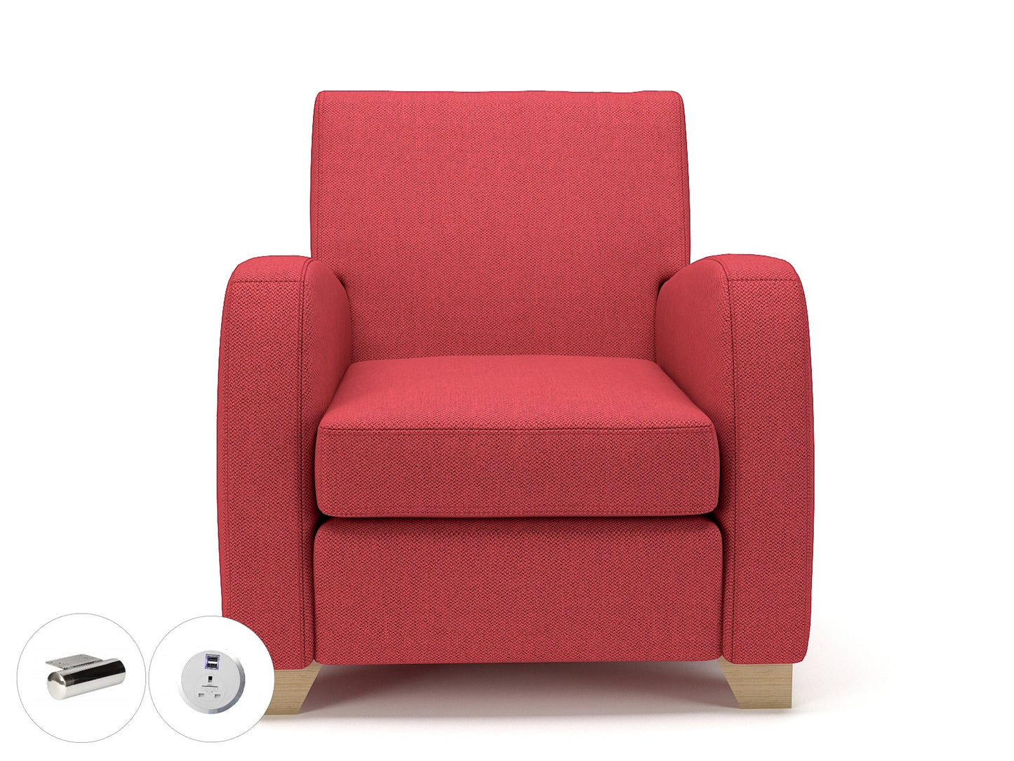 Wynne 81cm Wide Armchair in Camira Era Fabric