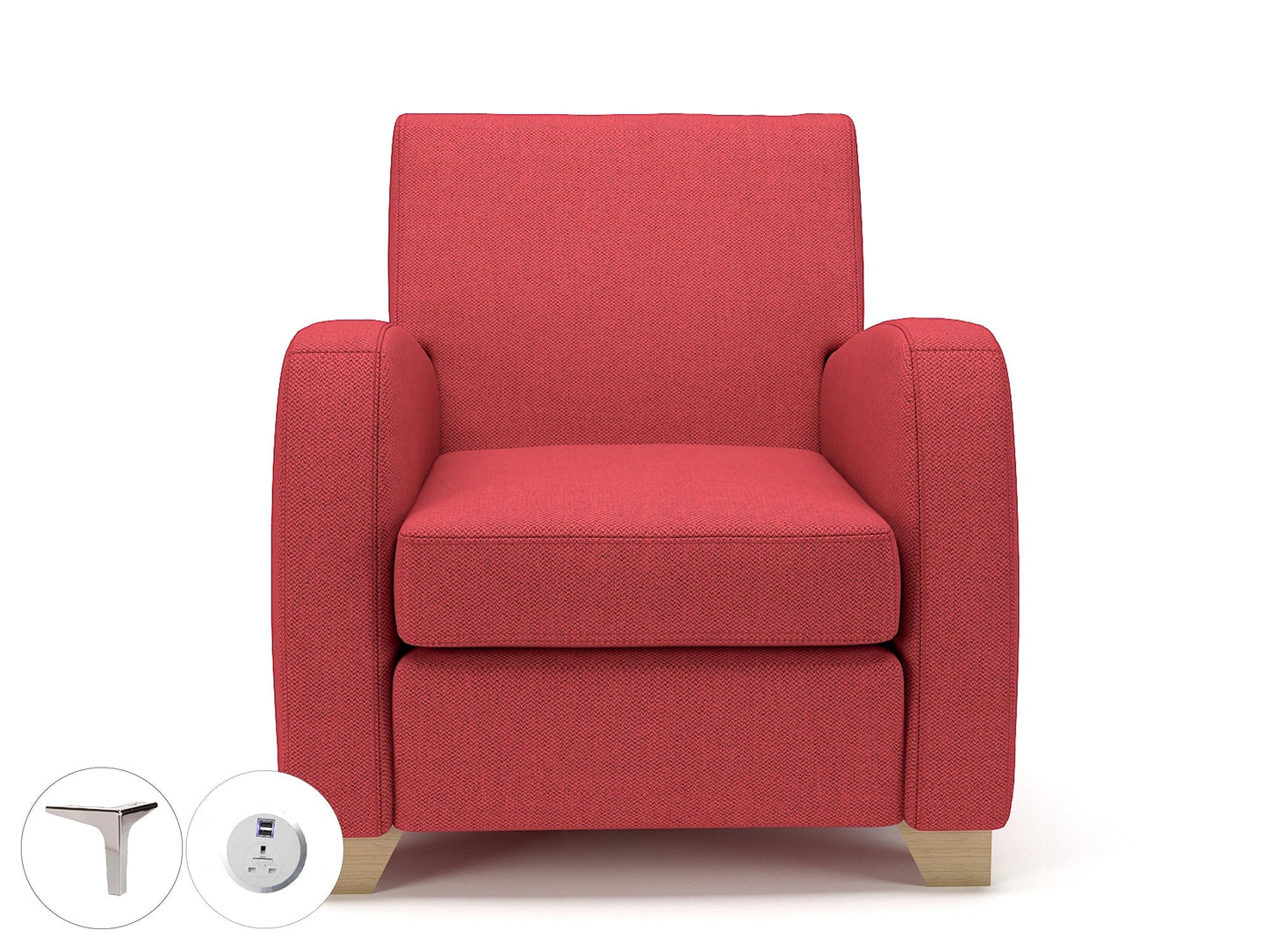 Wynne 81cm Wide Armchair in Camira Era Fabric