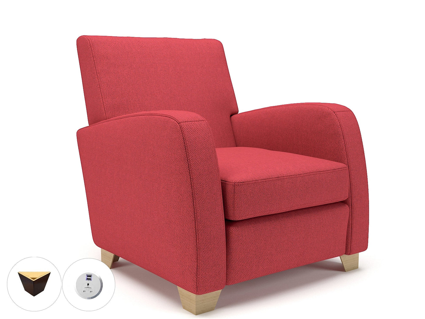 Wynne 81cm Wide Armchair in Camira Era Fabric