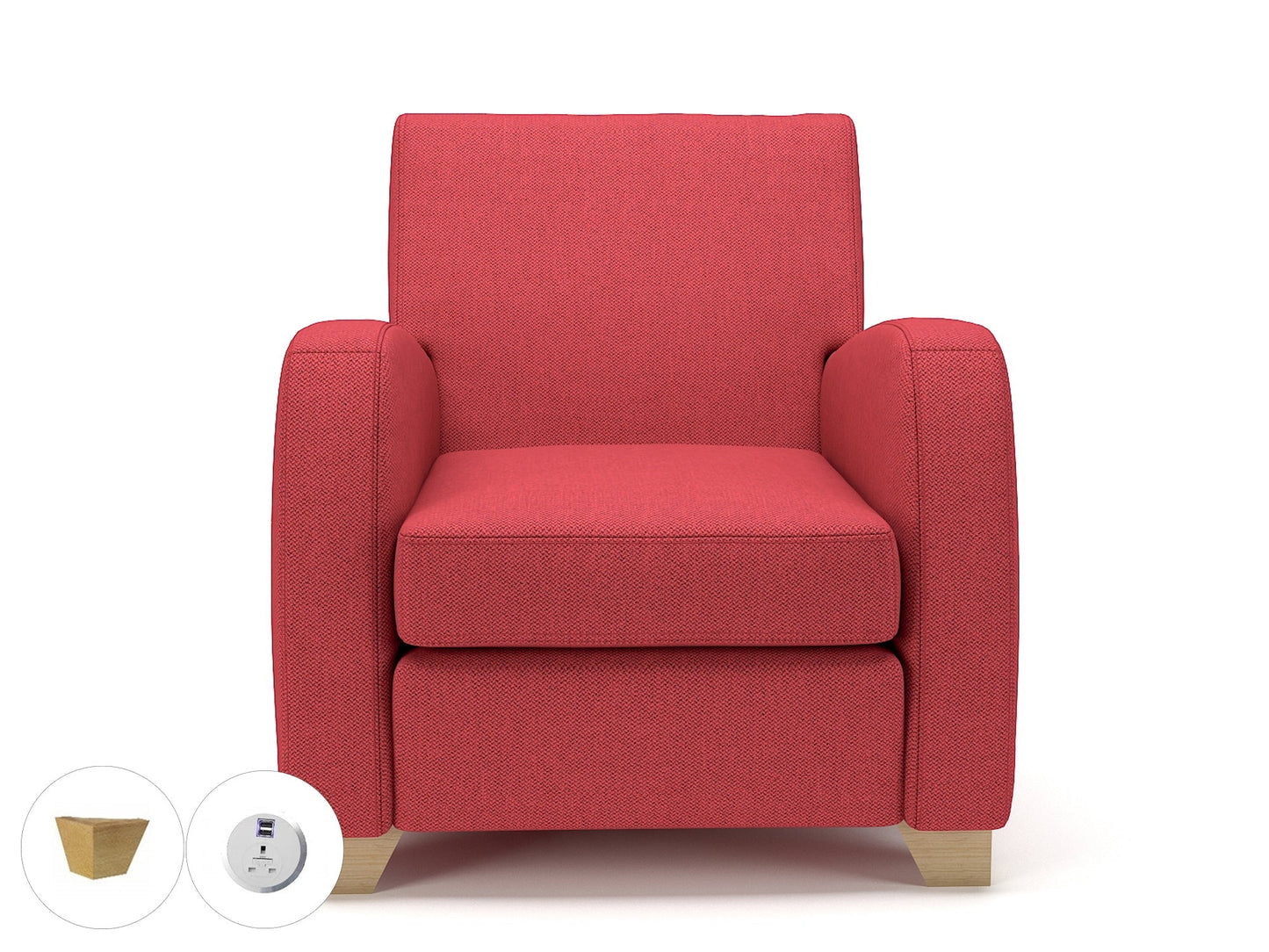 Wynne 81cm Wide Armchair in Camira Era Fabric