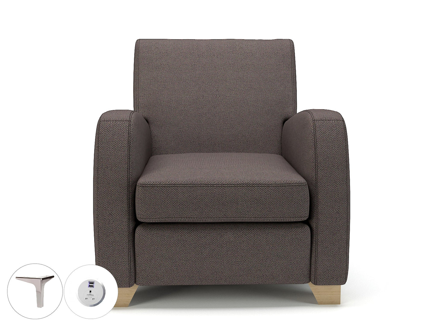 Wynne 81cm Wide Armchair in Camira Era Fabric