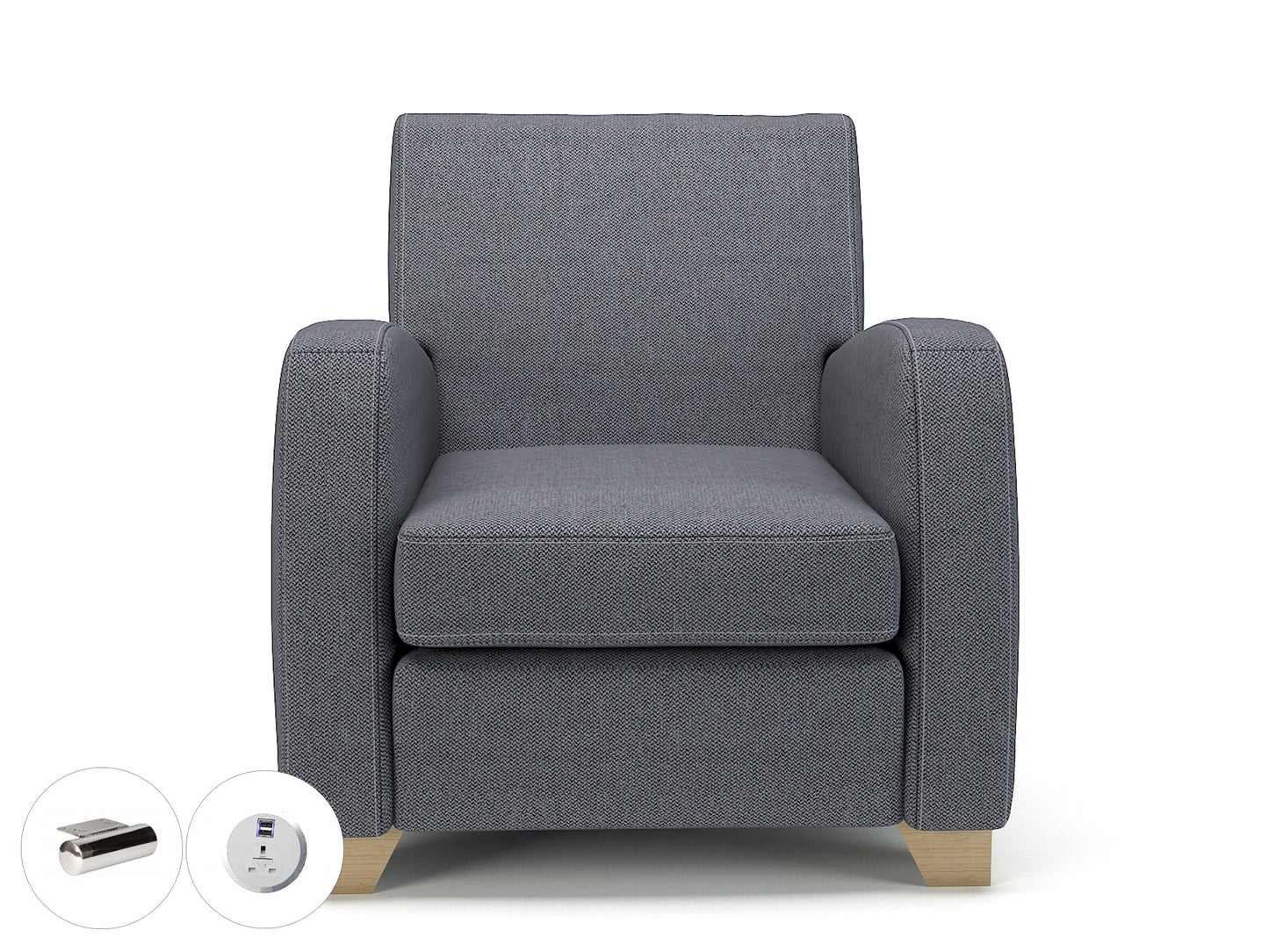 Wynne 81cm Wide Armchair in Camira Era Fabric