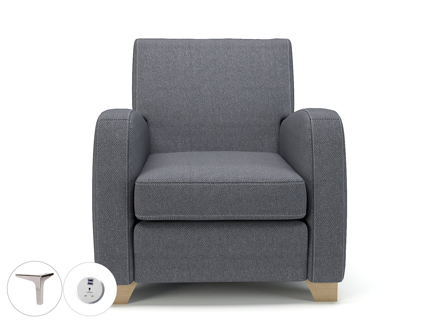 Wynne 81cm Wide Armchair in Camira Era Fabric