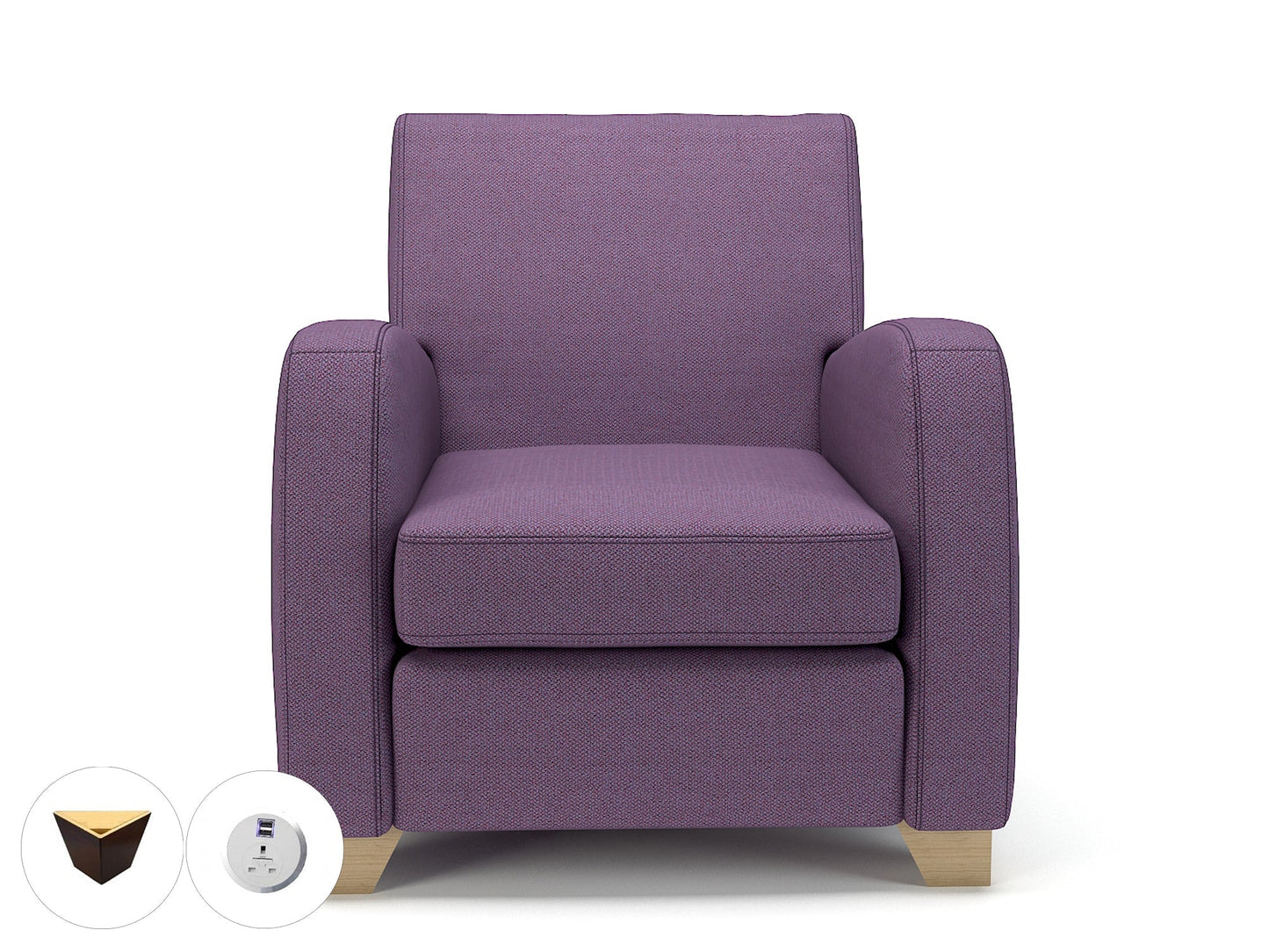 Wynne 81cm Wide Armchair in Camira Era Fabric