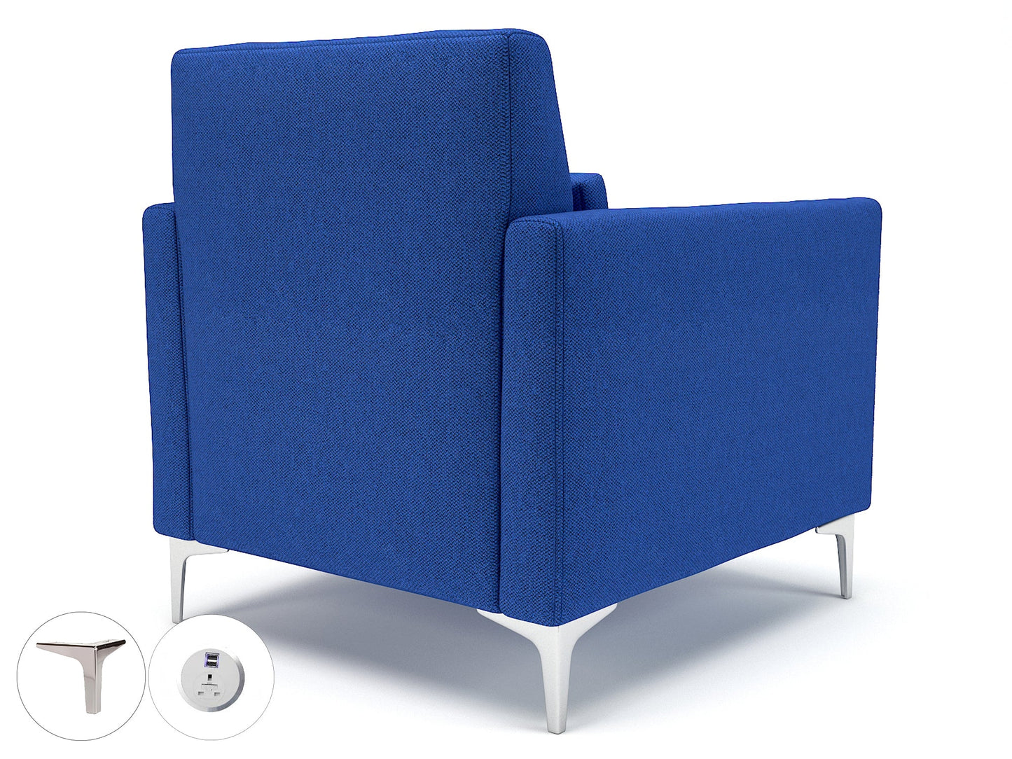 Roselle 90cm Wide Armchair in Camira Era Fabric with Socket