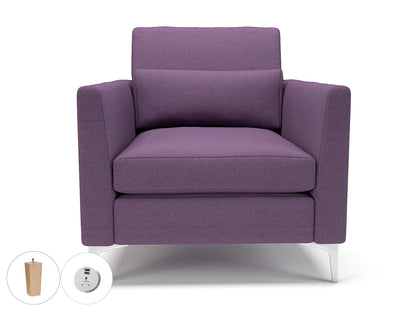 Roselle 90cm Wide Armchair in Camira Era Fabric with Socket