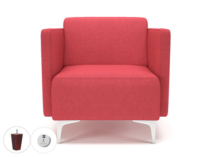 Napa Slim Arm 75cm Wide Armchair in Camira Era Fabric with Socket