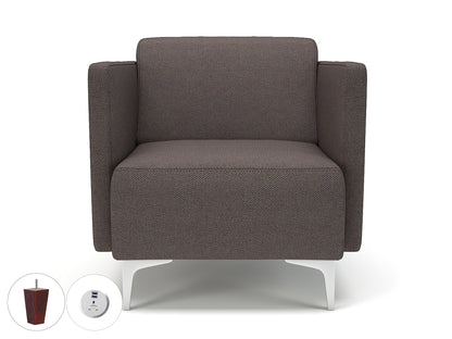 Napa Slim Arm 75cm Wide Armchair in Camira Era Fabric with Socket