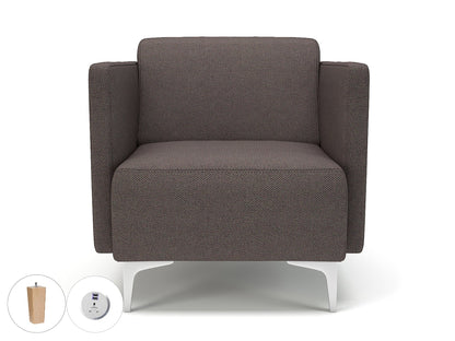 Napa Slim Arm 75cm Wide Armchair in Camira Era Fabric with Socket