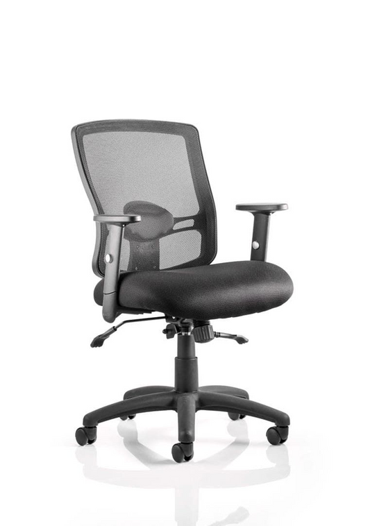 Portland II Medium Mesh Back Task Operator Office Chair with Arms