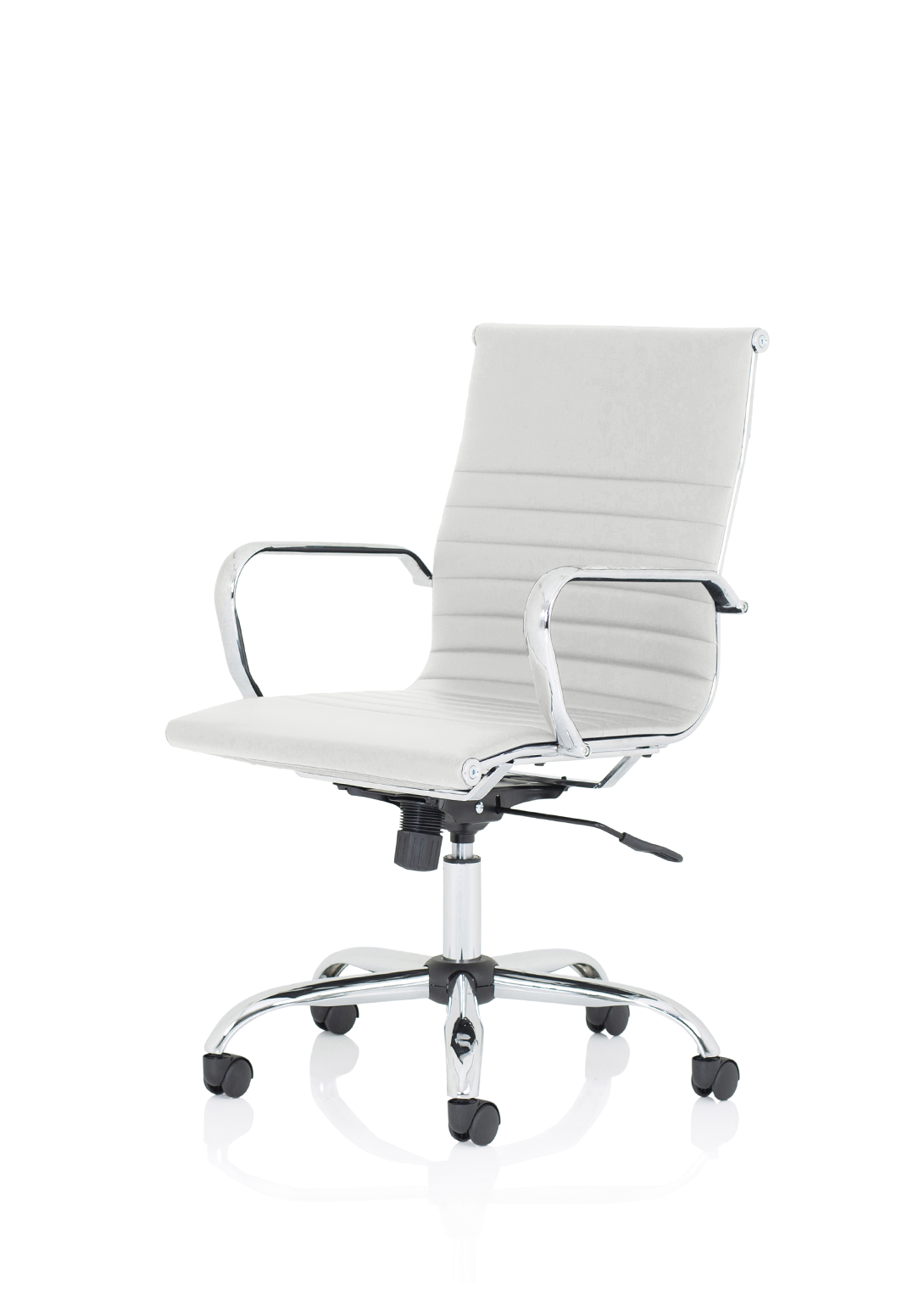 Nola Black Leather Executive Office Chair with Arms