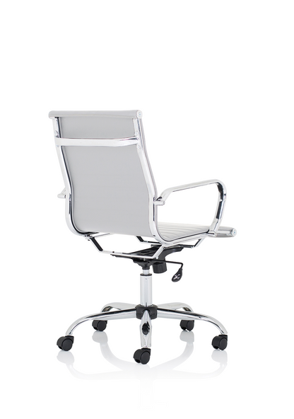 Nola Black Leather Executive Office Chair with Arms