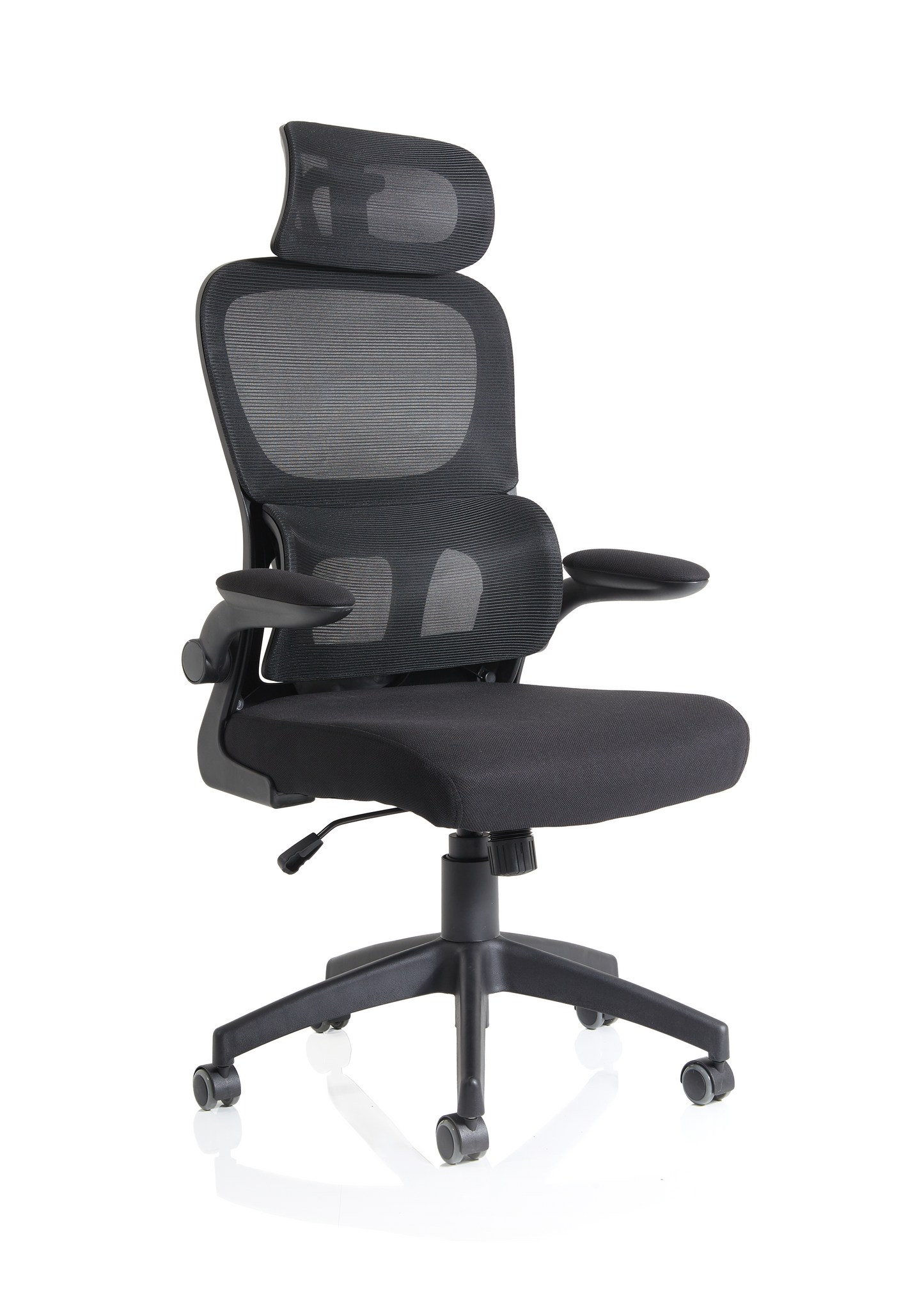 Iris Task Operator Mesh Back Fabric Seat With Headrest